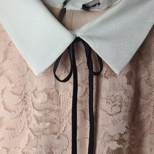 Karl Lagerfeld Pink Laced Top